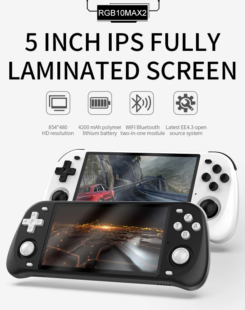 Powkiddy RGB10 Max 2 5.0-Inch IPS Screen Retro Open Source