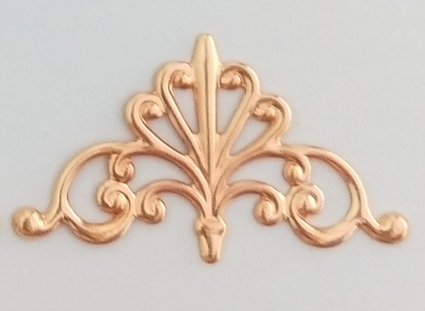 Rose Gold Plated Филигрань BoYuTe оптом(50 шт./лот) 16*28 мм Металл латунь тиснение цветок филигрань фурнитура Diy ювелирные аксессуары - Цвет: Rose Gold Plated