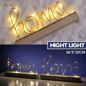 

Nordic LED Lamp Creative Letter LED Night Light Handmade Night Lamp Alphabet Table Lamp For Bedroom Lighting Home Decoration
