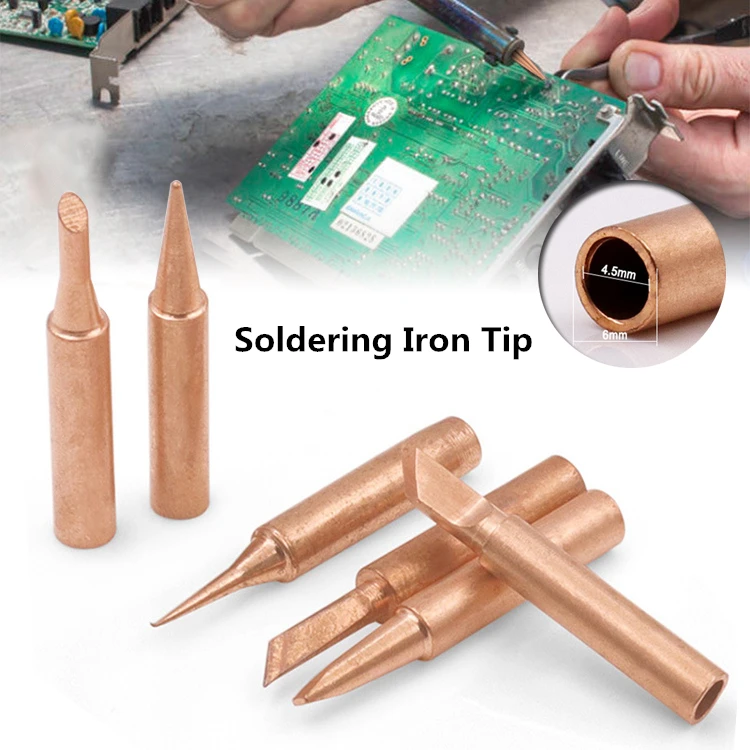 aluminum filler rod 6PCS I+B+K+2.4D+3C+SK Soldering Iron Pure Copper 900M Soldering Iron Head Set Inside Hot Bare Copper Electric Soldering Iron Tip welding rod types