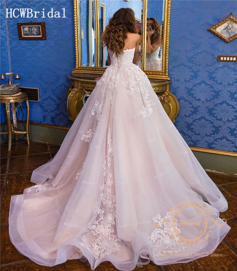 Robe De Mariee свадебные платья принцессы без бретелек корсет с аппликацией сзади из органзы высокое качество свадебное платье на заказ