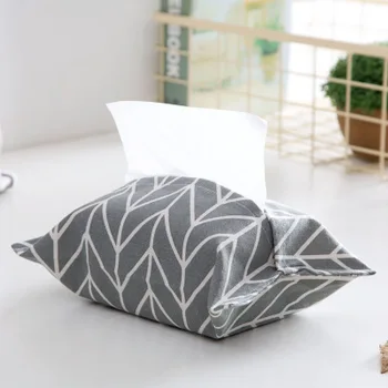 

2/PCS Scandinavian style cloth car paper bag paper towel box Paper towel box cotton and linen paper towel bag paper towel set