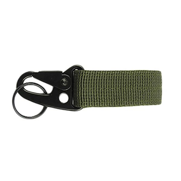 green key Открытый Молл Тактический Карабин Крюк военный, боевой; нейлоновый ремень аксессуар Охота скалолазание выживания ремень Карабин Крюк - Цвет: green key