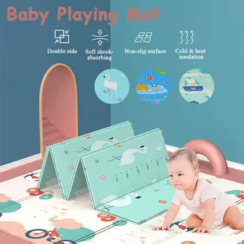 

Foldable Cartoon Baby Play Mat Xpe Puzzle Children's Mat Double-Sided Climbing Pad Waterproof Non-Toxic Soft Games Mats Kids Rug