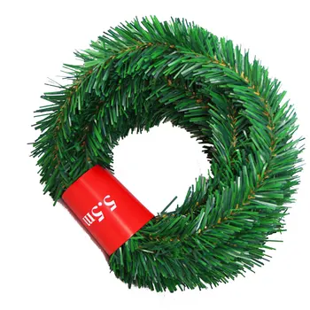 

5.5m Pine Christmas Garland Decorative Green Christmas Garland Artificial Xmas Tree Rattan Banner Ribbon Decoration Wreath