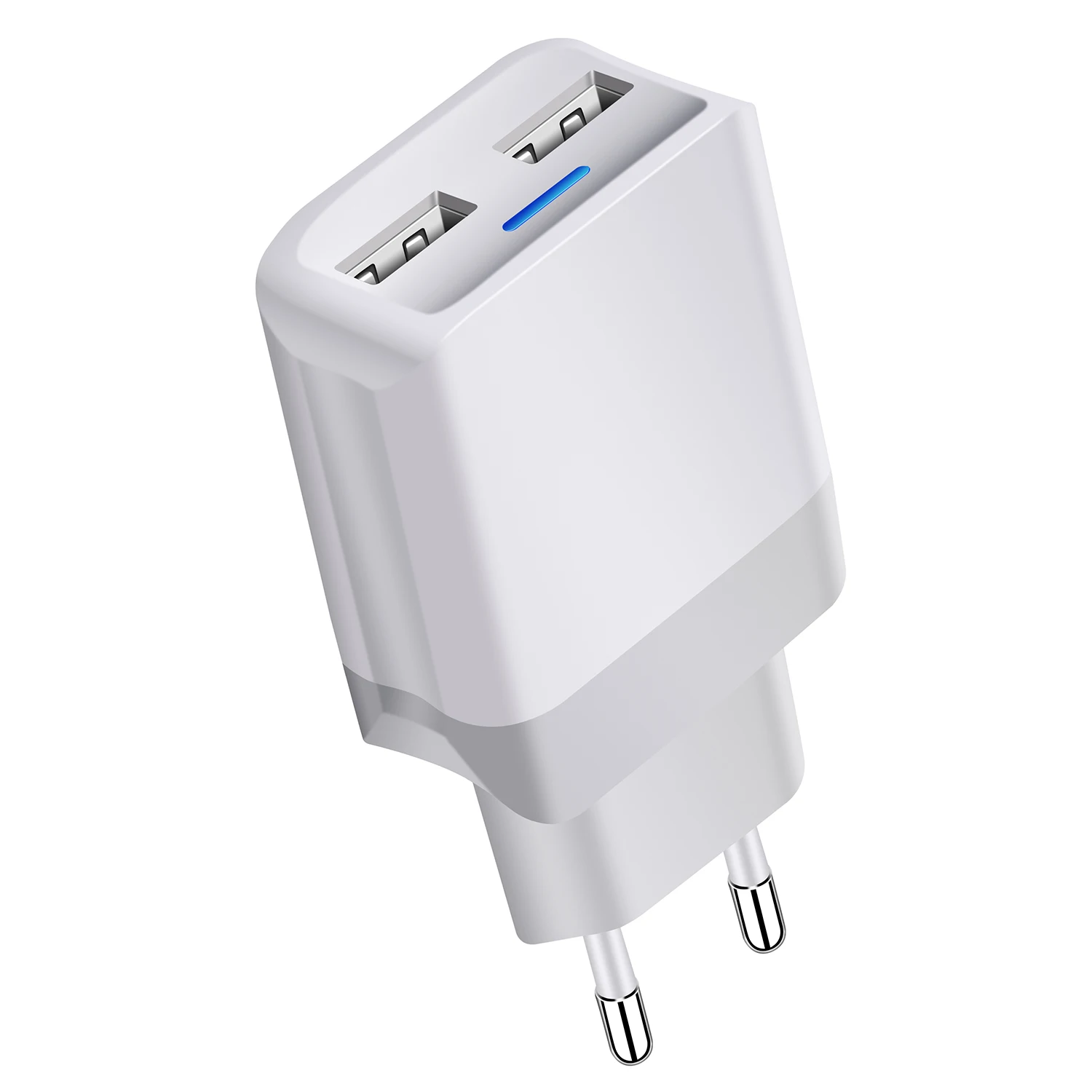 Европейский Союз (ЕС) 2 порта USB зарядное устройство ЕС США Великобритания штекер светодиодный дисплей 2.1A быстрый мобильный телефон настенное умное зарядное устройство для Iphone samsung Xiaomi планшет - Тип штекера: Европейский Союз (ЕС)