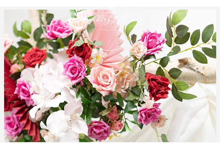 JAROWN Creative Origami Silk Flower Arch Floral Wedding Decoration Set Event Stage Background Layout Wedding Simulation Flower Decorscion Hogar (15)