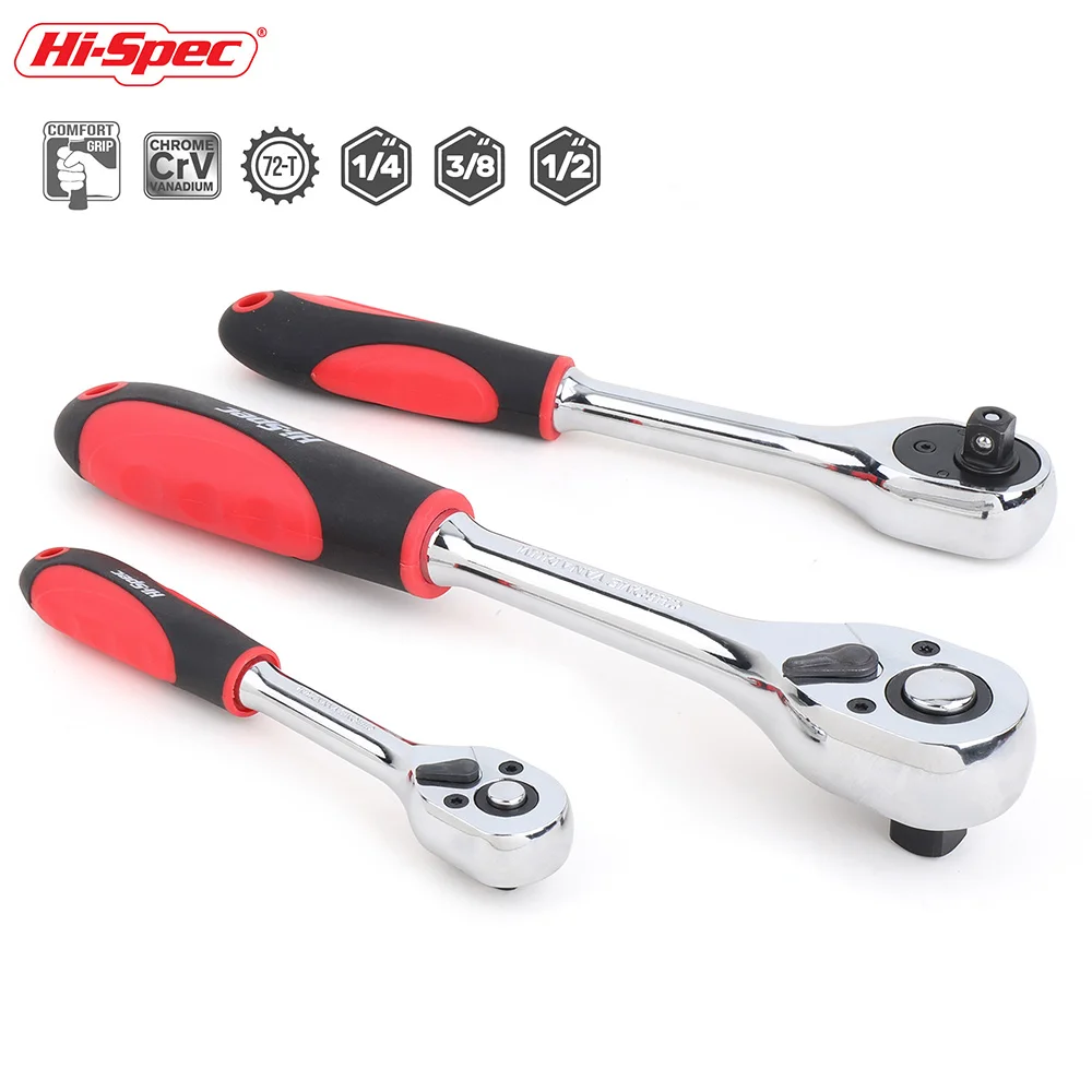 

Hi-Spec multi tool torque wrench ratchet wrench 1/4 3/8 1/2 72T socket wrenches Light and durable torque