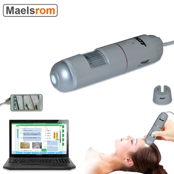 HT-B30S 5-200X 2MP HD rilevatore portatile del follicolo pilifero del cuoio capelluto analizzatore portatile della pelle e dei capelli lente d'ingrandimento del microscopio con OTG