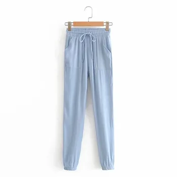 

2020 European and American ladies loose casual drawstring casual pants 943