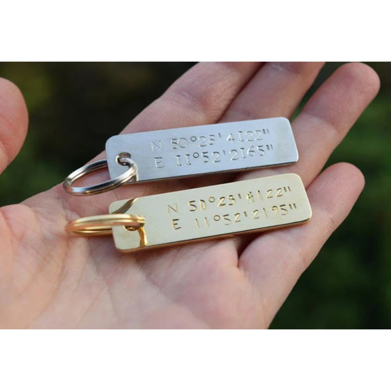 

Custom Engraved Keychain For Car Logo Name Stainless Steel Personalized Gift Customized Anti-lost Keyring Key Chain Ring