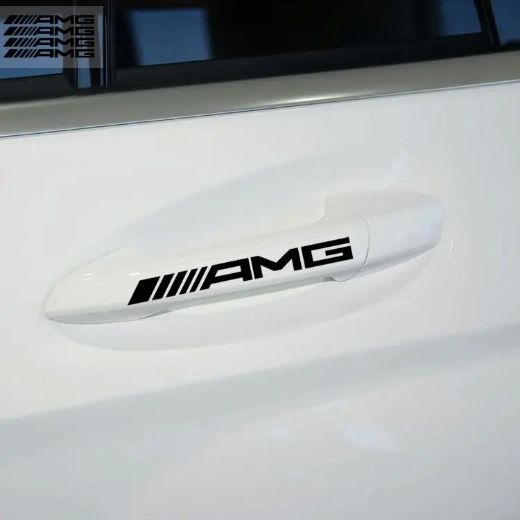 Импортные товары S-906 Mercedes AMG ручка клейкая бумага Светоотражающая накладка на дверную ручку наклейки B E NZ ручка наклейки C E из U