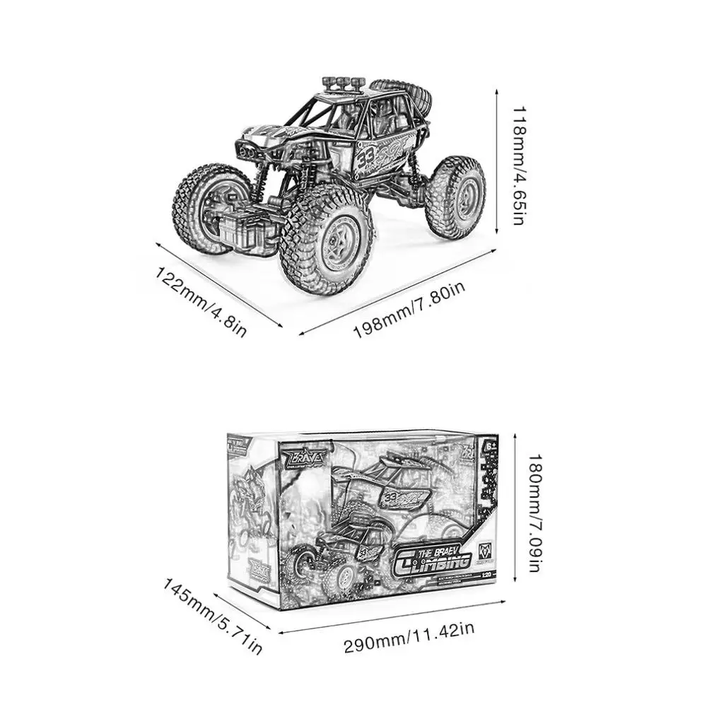 1:20 дистанционный пульт дистанционного управления, Игрушечная модель автомобиля, детский пульт дистанционного управления, внедорожный автомобиль Bigfoot, четырехходовой автомобиль для альпинизма