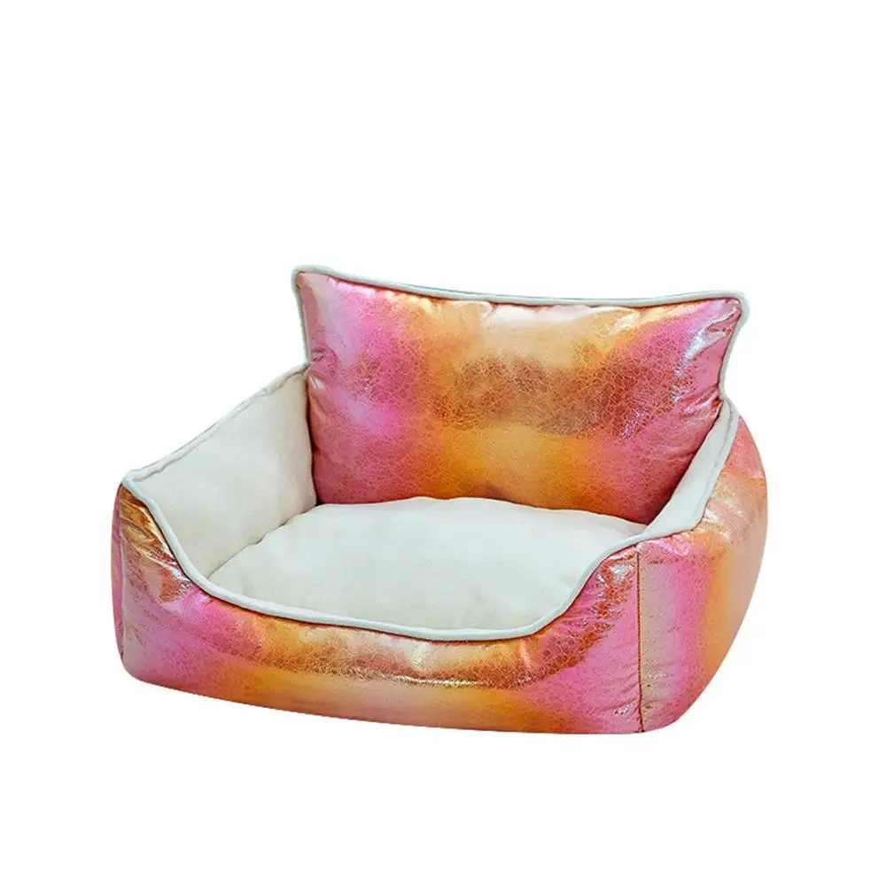 B Dog bed Лежанки для больших собак, моющиеся, удобные, успокаивающие, кровать для собак, домик для кошек, мягкая кровать для домашних животных, спокойная кровать, корзина для собак, Пончик, коперта, трость 30S24 - Цвет: B Dog bed