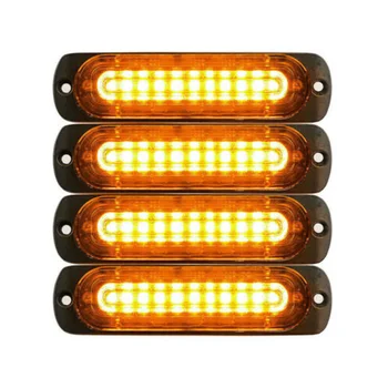 

4pcs Warning Lights 10-LED Ultra-Thin Emergency Flashing Warning 9V-30V