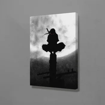 

Itachi Uchiha naruto anime Painting wall Art Canvas wooden Framed for Living room home study dorm decoration Frame prints
