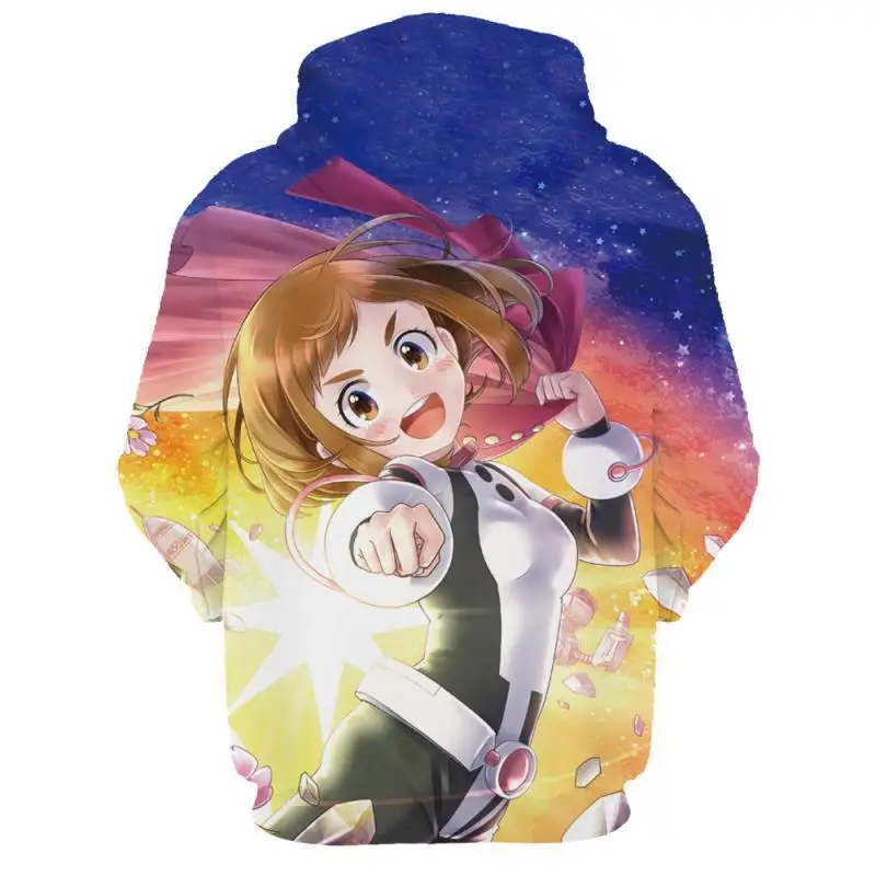 Куртки OCHACO URARAKA «Мой герой», карнавальный костюм, толстовки на молнии с 3D принтом «Мой герой», толстовки с капюшоном Todoroki Shoto