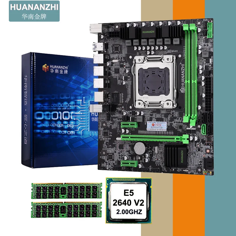 

WUSON store recommend HUANANZHI X79 motherboard CPU memory combos CPU Intel XEON E5 2640 V2 RAM 2*8G DDR3 REG ECC computer DIY