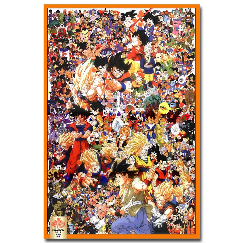 MQ3679 Dragon Ball супер ультра инстинкт Гоку японского Аниме Комикс плакат Шелковый светильник на холсте домашний декор для спальни Настенная картина печать - Цвет: Светло-зеленый