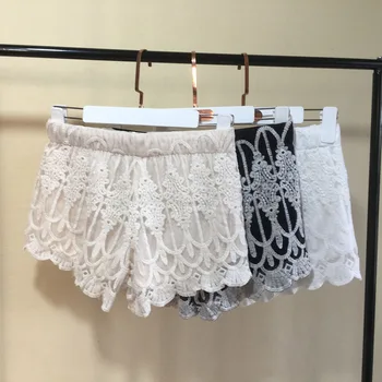 

Korean Version of Water-soluble Lace Shorts Crocheted Hollow Breathable Embroidered All-match Safety Pants Mallas Cortas Mujer