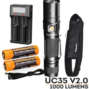 

Fenix UC35 V2.0 2018 USB Rechargeable 1000 Lumen Cree XP-L HI V3 LED Flashlight with 3500mAh battery
