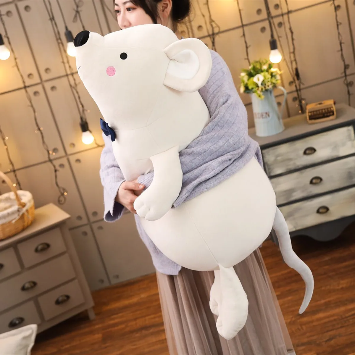 

Cute Couples Doll Pillow Plush Toys Doll Little Mouse Doll GIRL'S Pajama Bed Birthday Gift