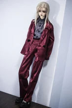 Ropa de muñeca BJD, traje informal rojo vino, chaqueta y pantalón para 1/3 1/4 BJD SD MSD SD17 tío POPO68 SSDF, accesorios para muñecas