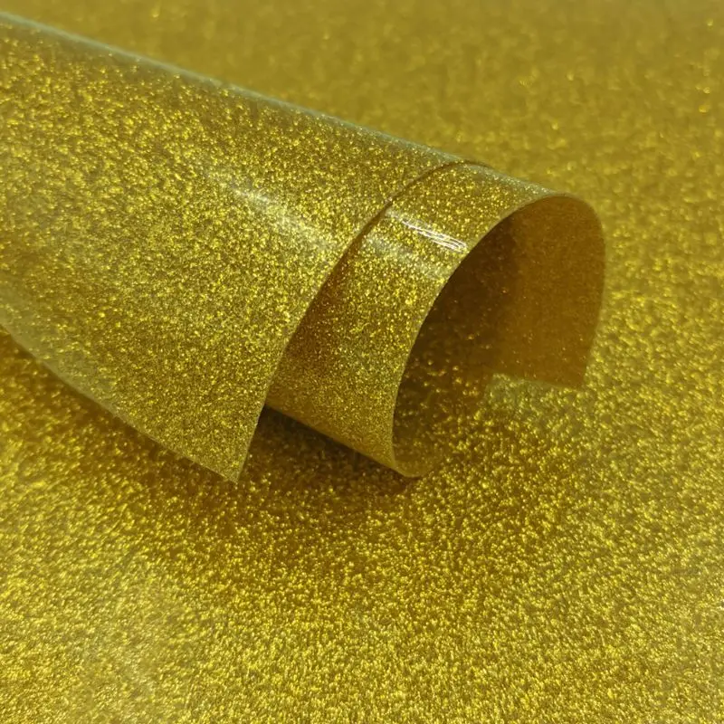 Gold DIY блеск теплопередачи винил HTV печати лист Перманентный клей Футболка железа на тепло пресс пленка Искусство ремесло 20x50 см - Цвет: Gold