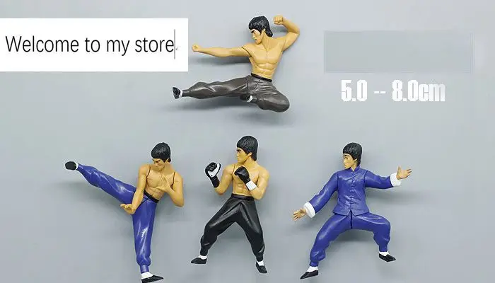 ПВХ фигурка модель игрушки kongfu рисунок наклейки на холодильник 4 шт./компл
