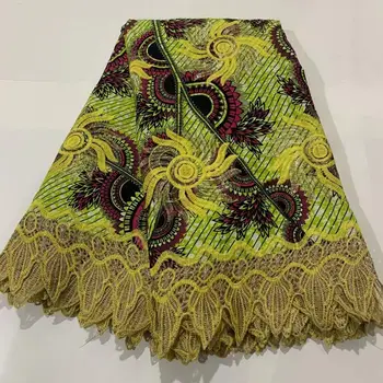 

2020 Newest ankara Nigerian Lace Fabrics High Quality African Lace Embroidery Guipure Fabric For African Women Dress df65-2101