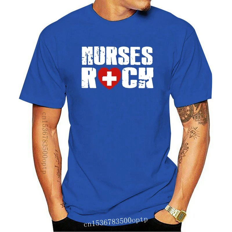 Nurses Rock Womens Mens Short Sleeve 