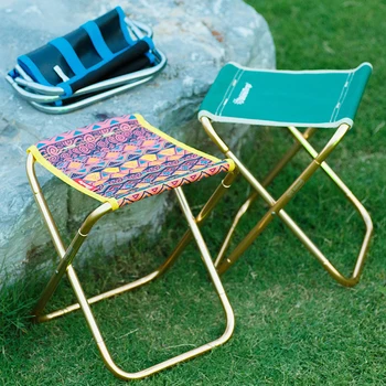 

Outdoor Portable Camping Fishing Stool Folding Chair Hiking Picnic Beach With Bag Foldable Tiny Chair