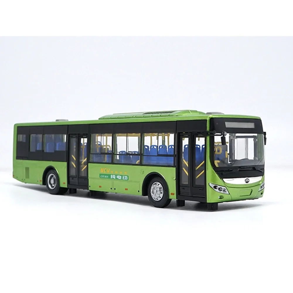 Green Оригинальная Коллекционная модель из сплава, подарок 1:42, Yutong E12, чистый электрический автобус, городской транспорт, Игрушечная модель для christma - Цвет: Green