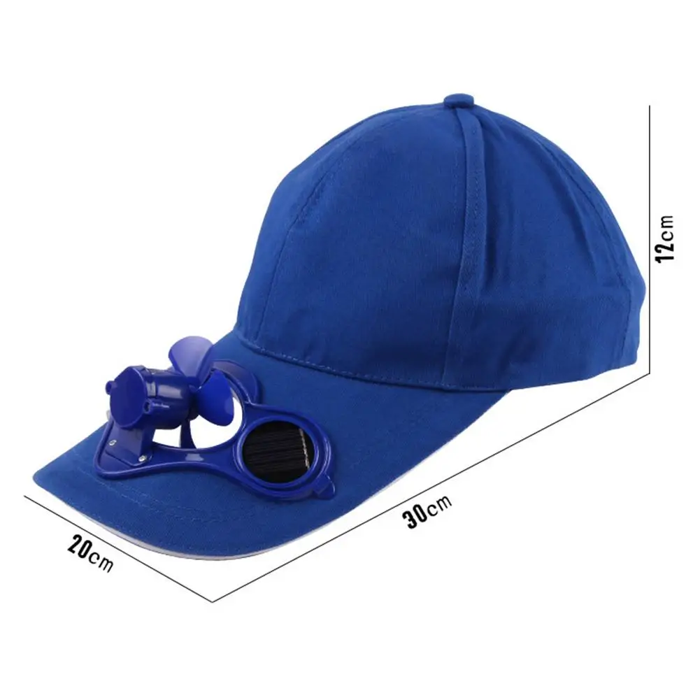 Unisex Adult Kid Summer Solar Panel Powered Cooling Fan Baseball Cap Outdoor Sport Camping Hiking Snapback Peaked Sun Visor Hat