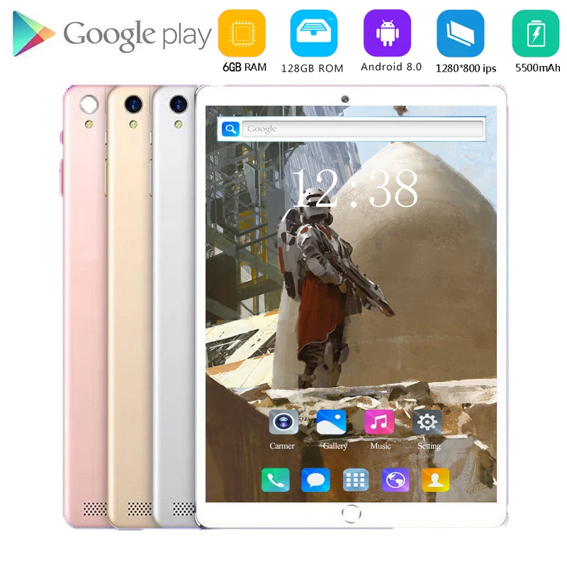 

2020 Newest Android 8.1 Octa Core 10.1 inch Tablet PC 6GB RAM 128GB ROM 5.0 MP WIFI GPS 4G LTE IPS 1920*1200 Screen tablet pc