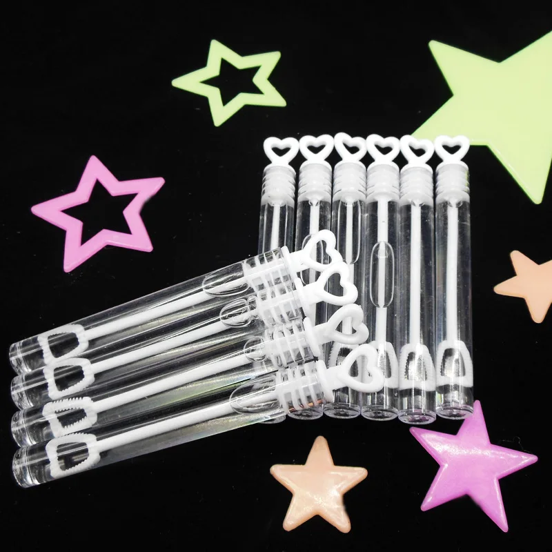 

20/50/100 pcs Wedding Soap Bubble Bottles Love Heart Design Soap Water Bubble Soap Bottle Tube Birthday Wedding Decoration