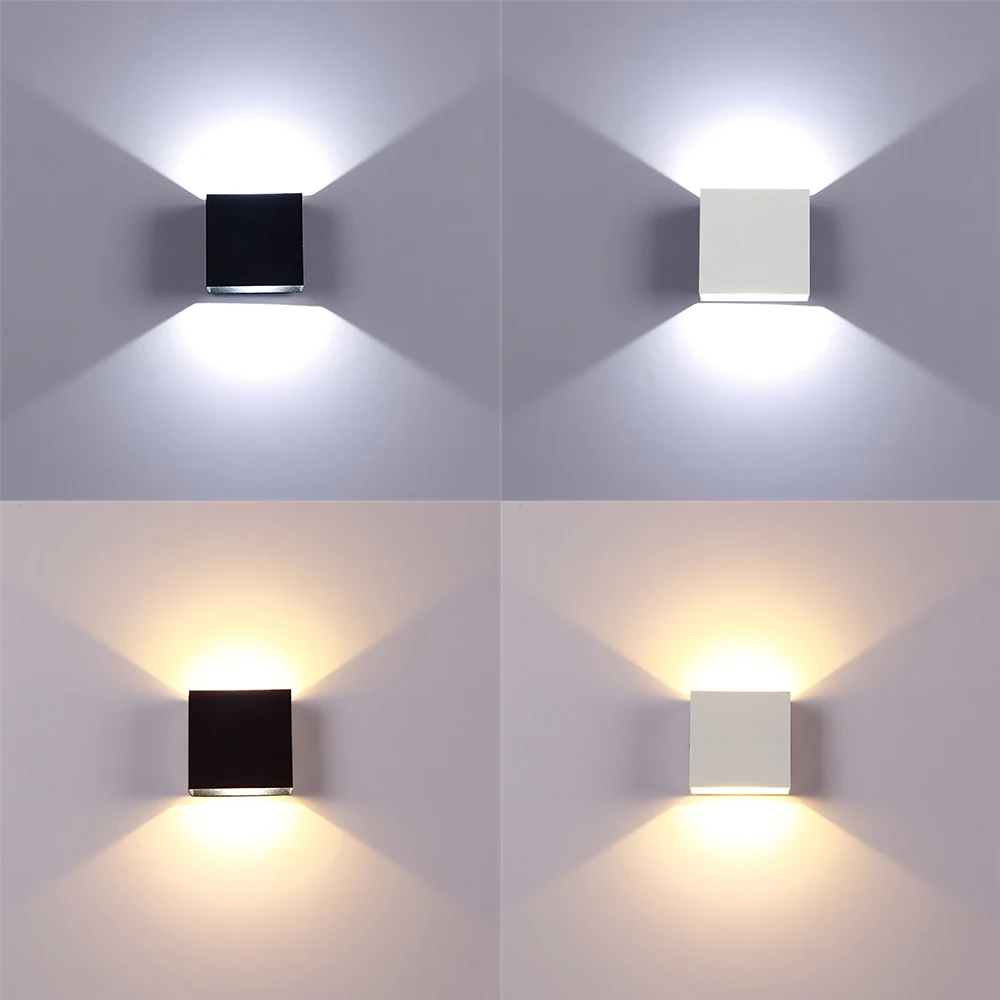 

Aluminum 6W Wall Lamp Home LED Indoor Lighting Dimmable Up Down Stair Corridor Bedroom Night Light Indoor Decoration Lights