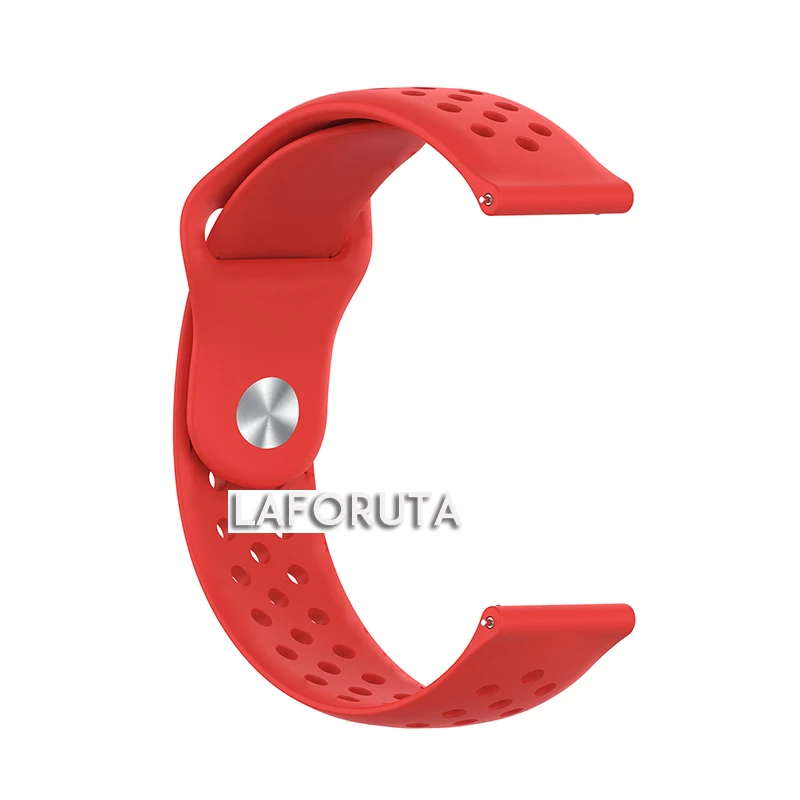 RED Силиконовый ремешок для samsung Galaxy Watch Active 2 40 мм 44 мм gear S2 спортивный сменный Браслет для SM-R830 SM-R820 - Цвет ремешка: RED