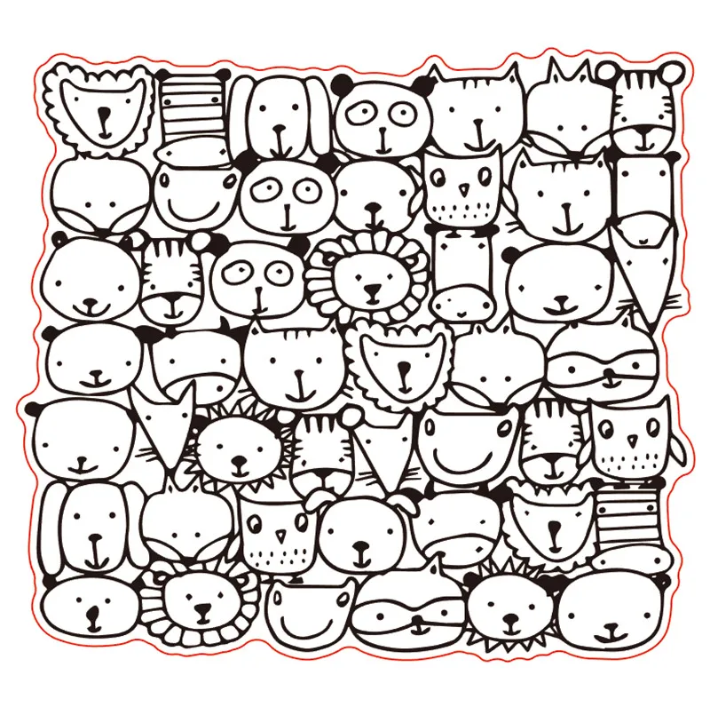 

14x14 animal Transparent Clear Silicone Stamp Seal for DIY scrapbooking photo album Decorative clear stamp