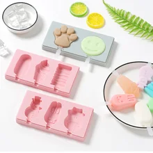 Silicone Ice Cream Mold Popsicle Molds with Lid DIY Homemade Cartoon Ice Cream Popsicle Ice Maker Mould Kitchen Tools silicone ice stick molds form for ice cream maker diy summer frozen ice cream mold kitchen tools popsicle maker lolly mould new