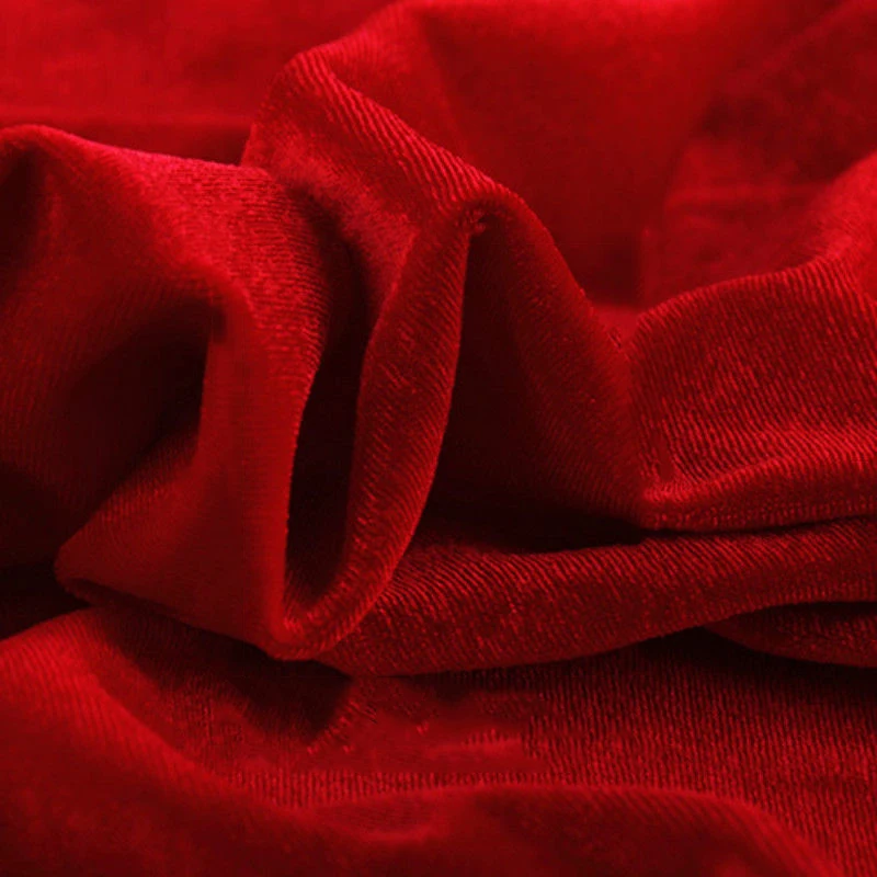 Ткань из плотного бархата для обивки одежды, скатерти DIY - Цвет: Red