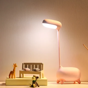 

Touch Switch Table Lamp LED Rechargeable Dimmable 3 Modes Reading Light Cute Deer LED Table Lamp Cartoon USB Led Desk Lamp New