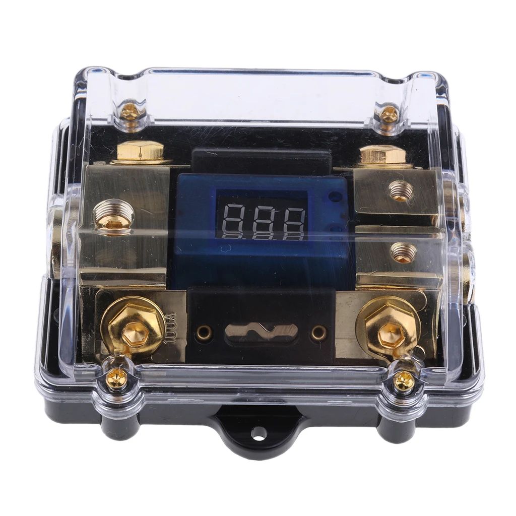 Portable 100A 2 Way Audio Digital Fuse Holder Blocks Gold Plate for Car Boat Van Professional