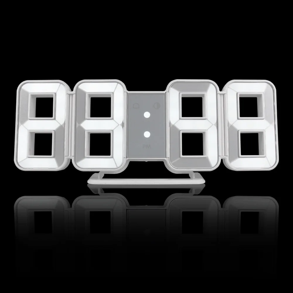 LED Clock Alarm Watch USB Charge Electronic Digital Clocks Wall Hanging 3D Digital Clock Home Decoration Office Table Desk Clock LED Clock Alarm Watch USB Charge Electronic Digital Clocks Wall Hanging 3D Digital Clock Home Decoration Office Table Desk Clock