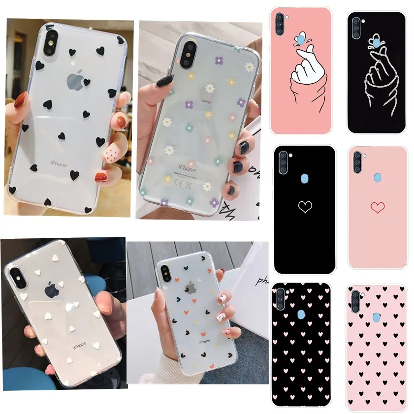 Роскошный прозрачный чехол с сердцем для Xiaomi Redmi 8 8A 7A Note 7 9 Pro Note7 Note8 из ТПУ