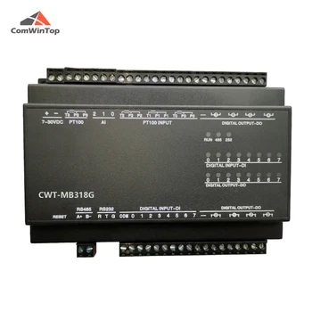 CWT-MB318G 이더넷 모드버스 RTU Tcp Io 획득 모듈, 4PT + 3AI + 8DI + 8DO PT100 RS485 RS232