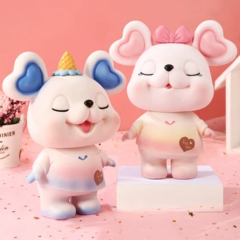 

Mouse Small Cute Safe Money Box Cash Nordic Saving Kids Cash Secret Money Saving Jar Cajas Fuertes Dinero Piggy Bank KK60CX