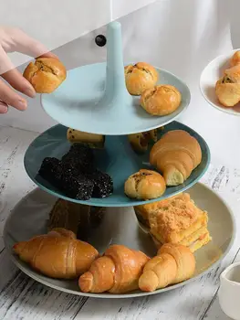 

Detachable 3-layer Fruit Pastry Tray Innovative Fruit Pancake Stand European Storage Tray Dried Fruit Snack Candy Rack Organizer