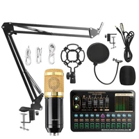 Mezclador de micrófono BM800 V10X Pro, tarjeta de sonido, juego de condensador, BT, Audio, dj, transmisión en vivo, micrófono, USB, OTG, grabación profesional