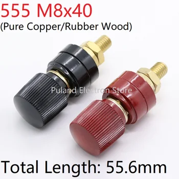 

Copper 555 M8x40 Wire Binding Post Thread Screw Dia 8mm Lithium Battery Weld Inverter Clamp Power Supply Connect Terminal Splice